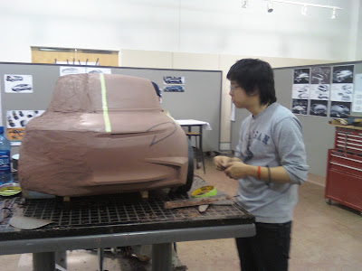 Moff jeep milled and primed. Z Whitty jeep in the back, Jake working 