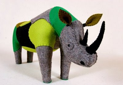 felt rhino, Mariela Marabi