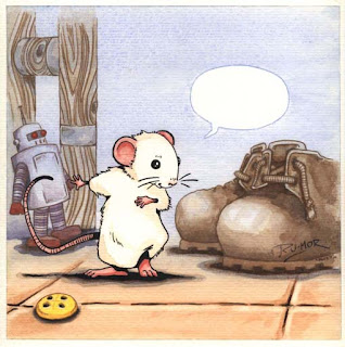Ilustración infantil la ratona presentándose, hecha por ªRU-MOR