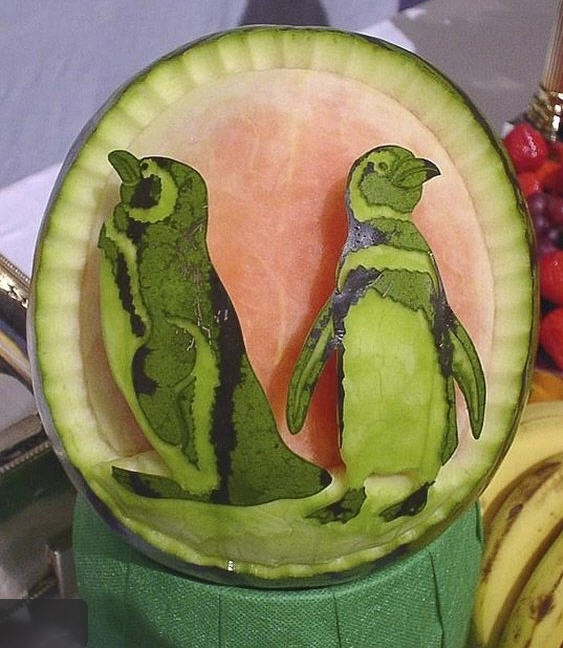 Incríveis esculturas em melancias
