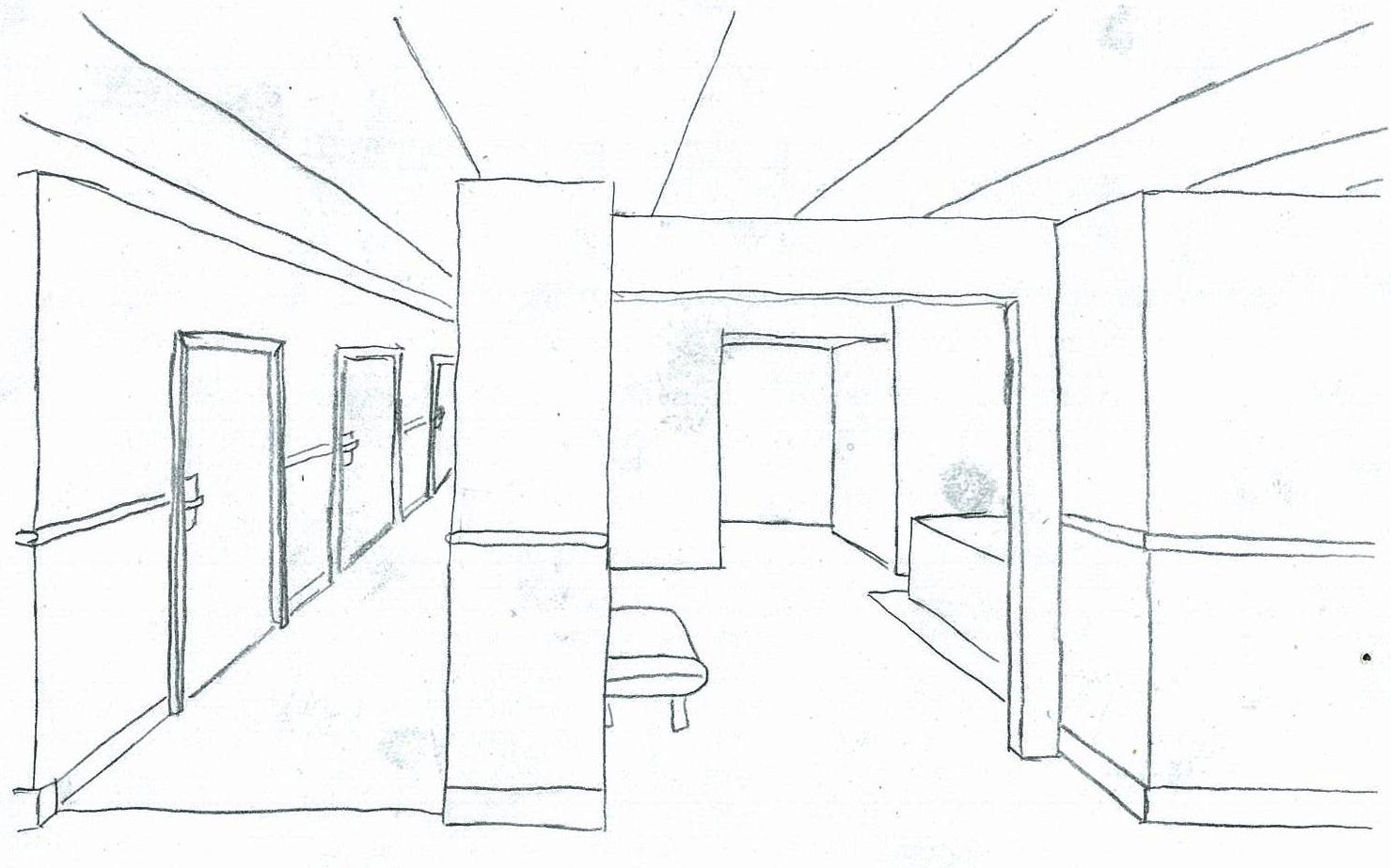 Интерьер комнаты рисунок карандашом. Угловая перспектива комнаты. Угловая перспектива комнаты рисунок. Угловая перспектива здания. Ремонт комнаты поэтапно