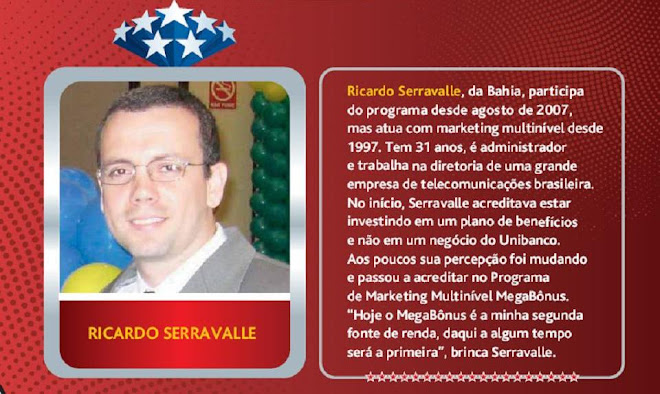 Meu depoimento do Jornal do Mega Bônus de abril de 2008