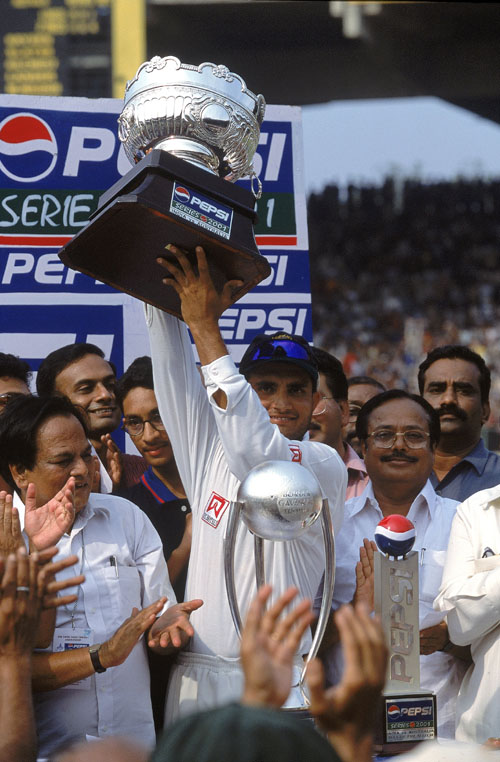 [The+winner's+trophy+was+claimed+by+Ganguly+after+India+survived+some+anxious+moments+to+win+the+third+Test+in+Chennai-746646.jpg]