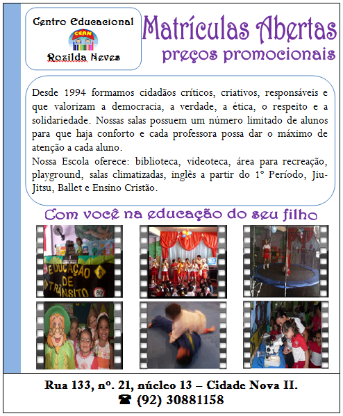 Centro Educacional Rozilda Neves - Ensino de Qualidade - Infomações ...