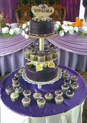 purple cake cakes cupcakes teal theme hantaran congratulations nataliya