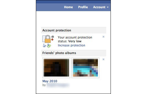 Account protection status warning scares Facebook Users !