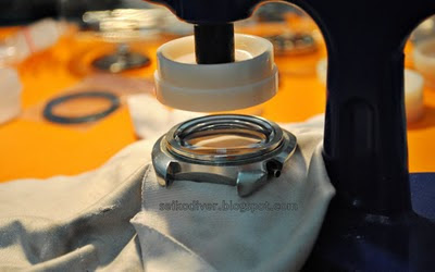 crystal seiko sapphire retainer diver ring press using