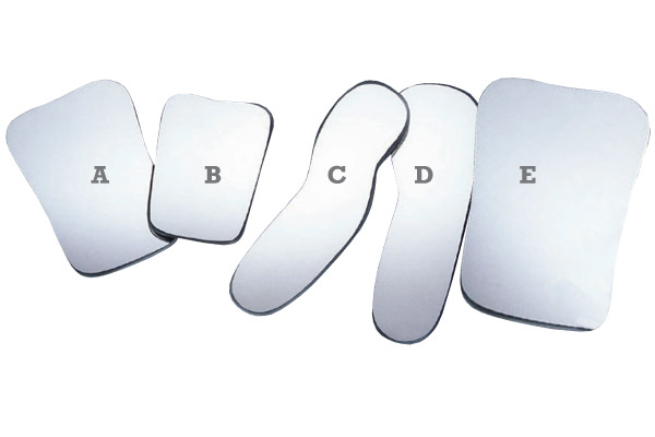 Miroir Dentaire Orthodontique En Rhodium - Type E, Taille Adulte Moyen - Pour Photographie Occlusale