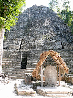 A pyramid at the mayan ruins of coba