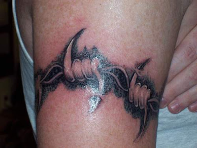 Disturbed Barbed Wire Tattoo - The logo of my favorite band in the same