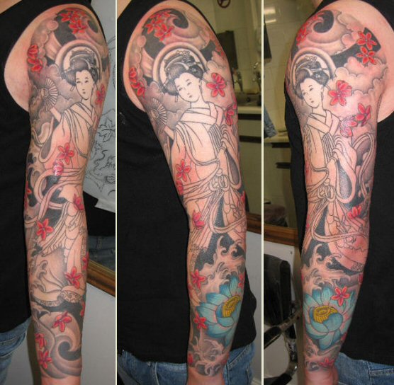 full sleeve tattoo design featuring Japanese Dragon Tattoos Sleeve There