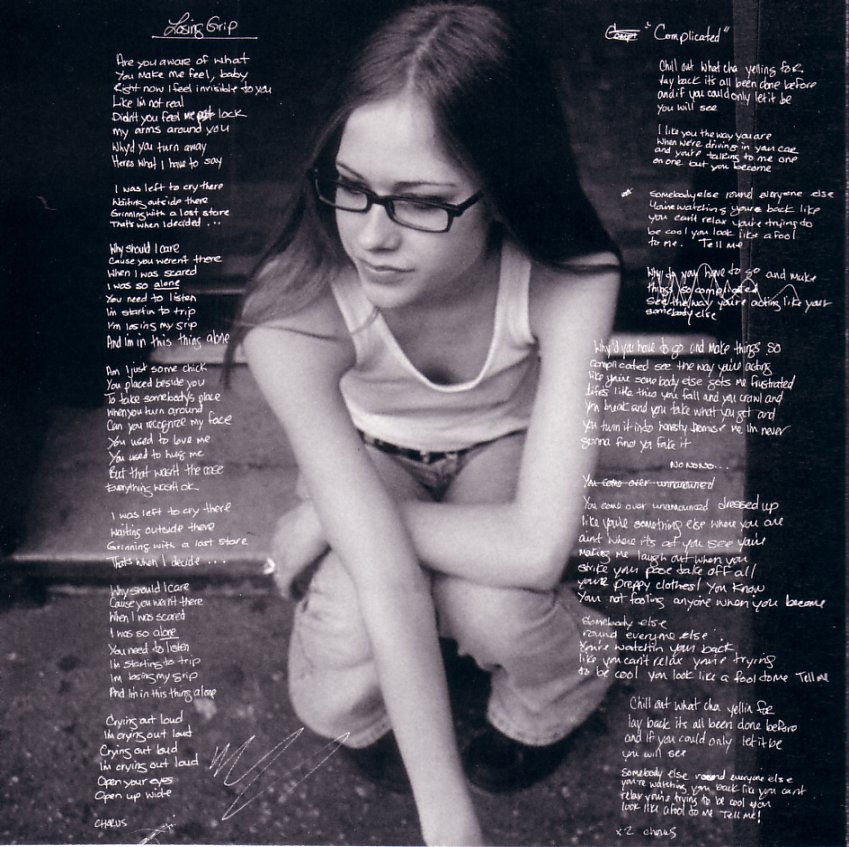 VINDICATED I AM SELFISH: Lyric COMPLICATED - AVRIL LAVIGNE