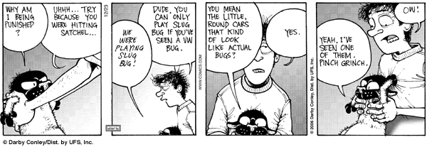 satchel bug on floor comic strip Julie hoi naked