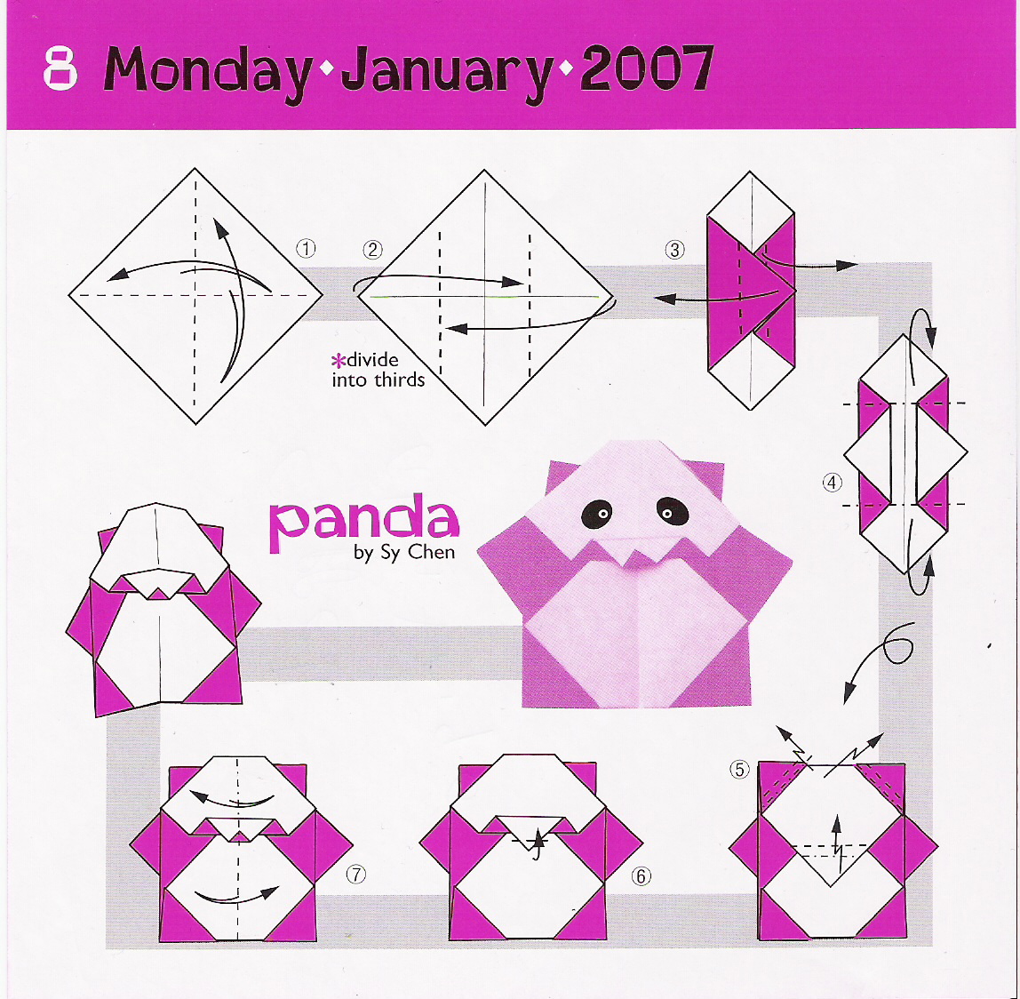 Patrulha Panda Origami Panda
