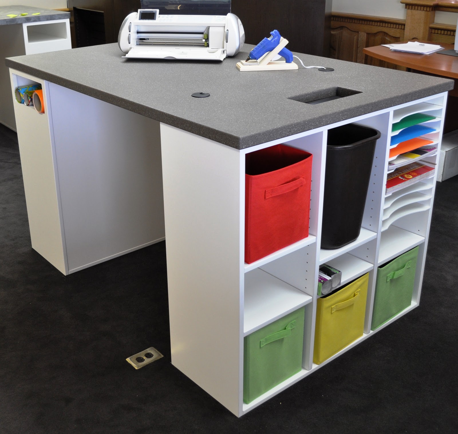 Craft Table And Storage Choices For Crafters Craft Table With Storage