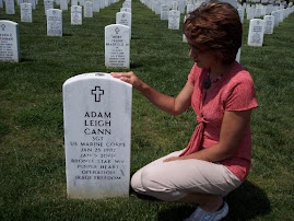 Kelly Hooker at Arlington Cemetary with Sgt. Adam Cann(5/08)