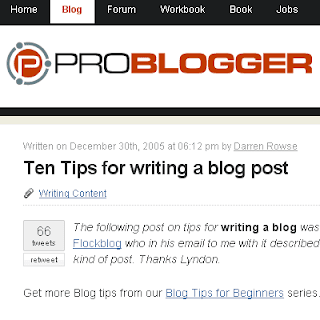 Ten Tips for writing a blog post