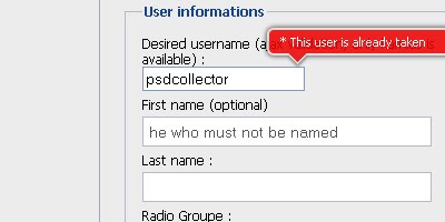 A jQuery inline form validation