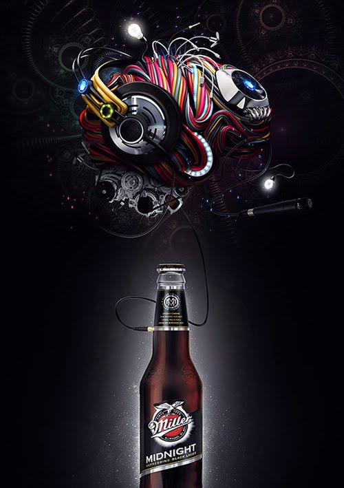 Beer inspired photo manipulation and ads to quench your thirst