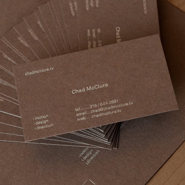 Understated Cards for a Motion Graphics artist