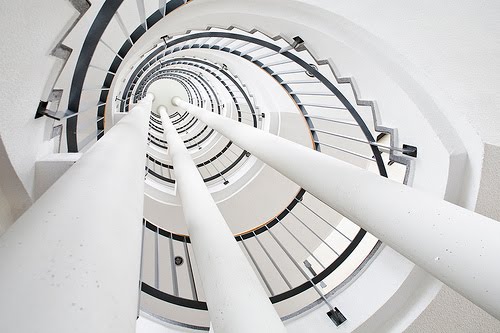 Clean White Staircase