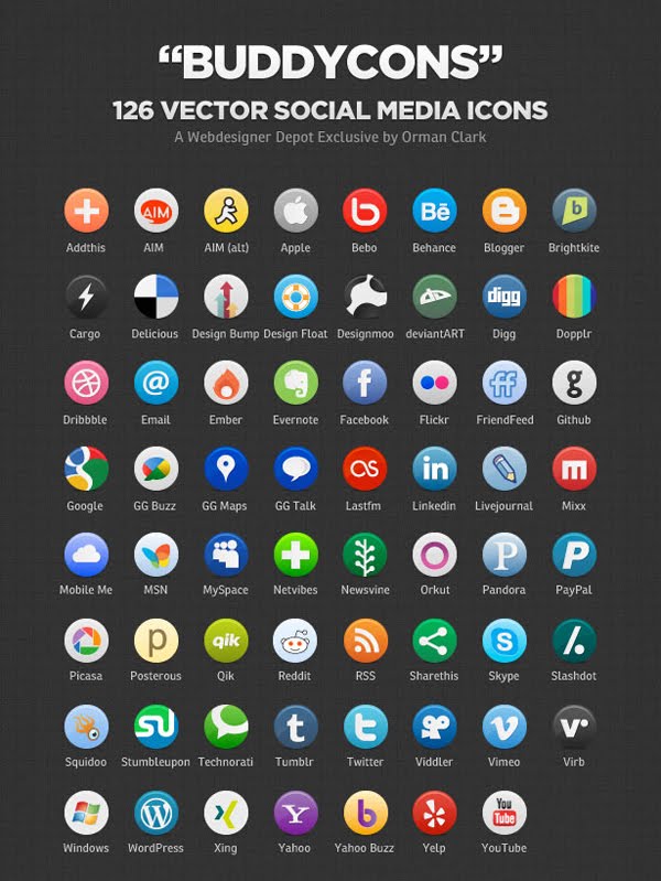 Vector Social Media Icons