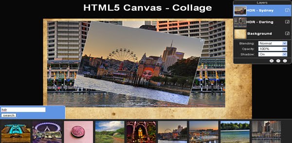 HTML5 Canvas - Collage