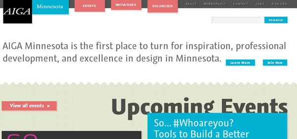 AIGA Minnesota Web Design
