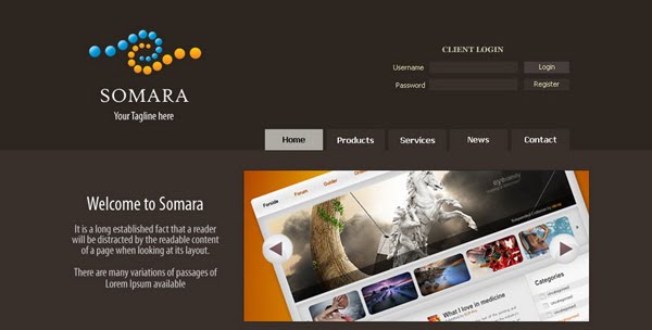 Somara psd web design