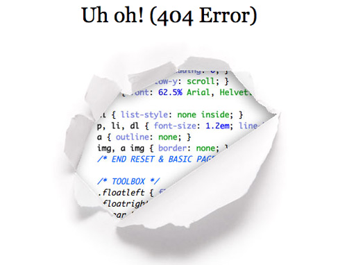 Error 404 Page Tips