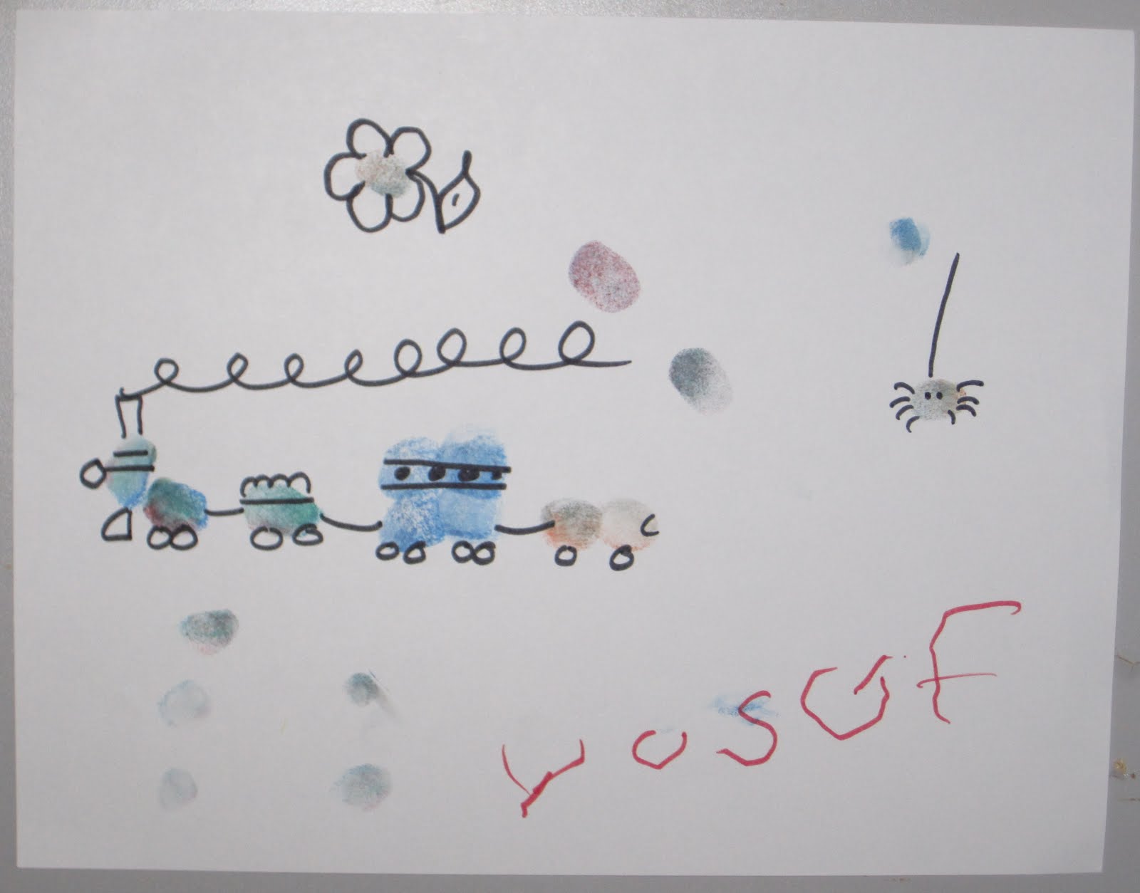 Aasiya's Homeschool Fingerprint Art