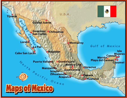 maps of mexico for kids