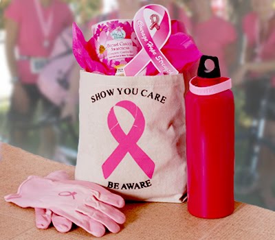 La Bella Baskets: Gourmet Gift Baskets: Breast Cancer Awareness Gift Bag
