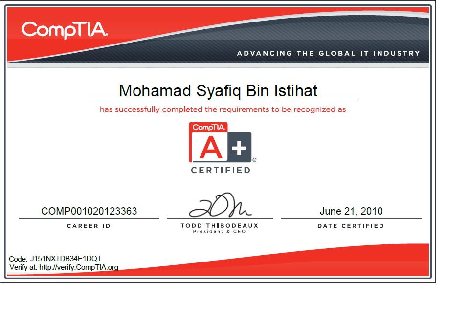 Certification PC REPAIR