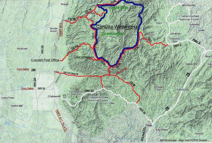 Wilderness Area Road Map