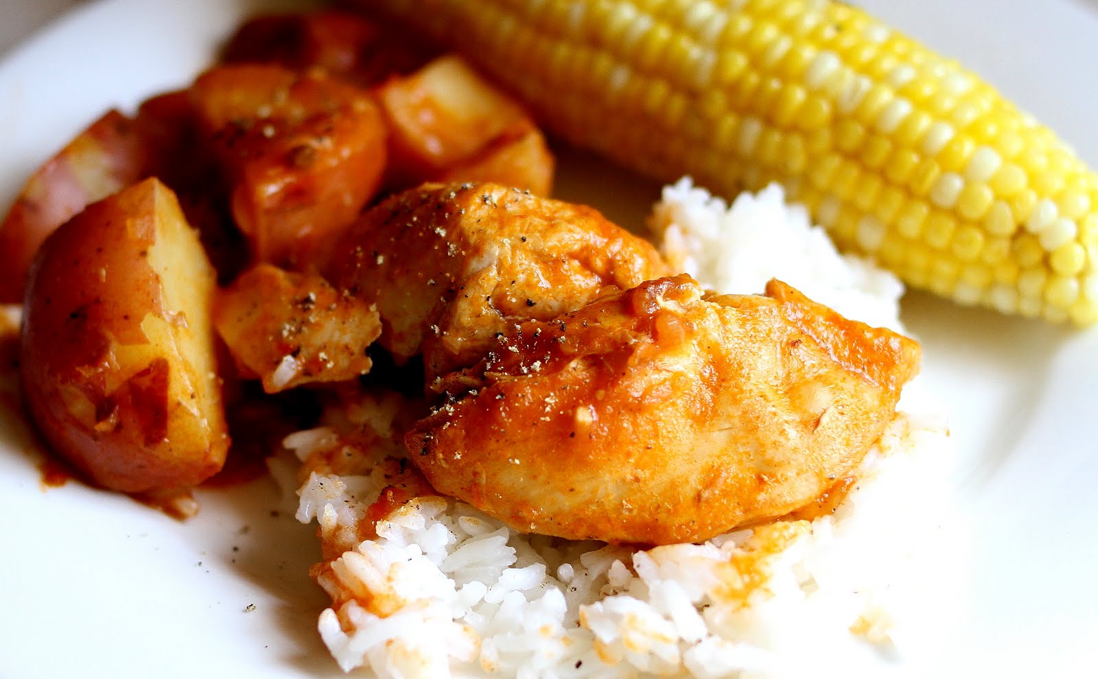 On My Menu Puerto Rican Chicken and Potatoes