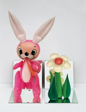 Inflatable Flower and Bunny by Jeff Koons