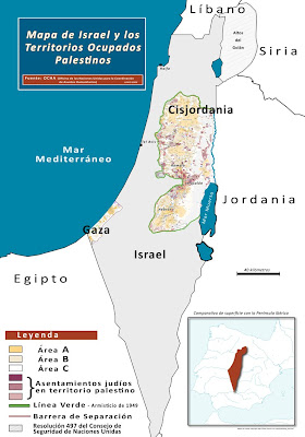 Palestina-Israel2009: Mapa de Israel y Palestina