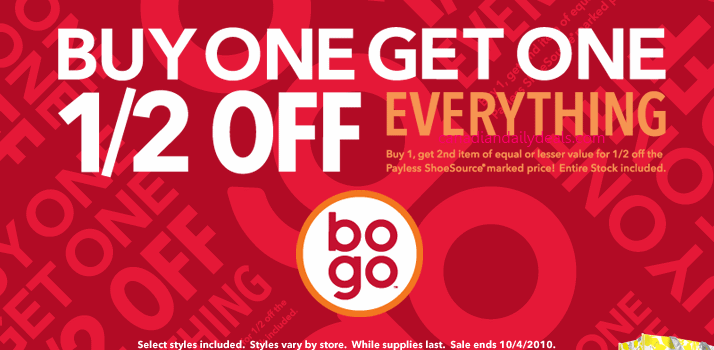 Canadian Daily Deals: Payless Shoes Canada: BOGO Buy 1, Get 1 50% Off Sale