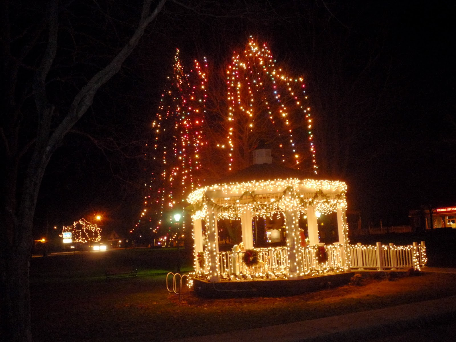 Christmas Lights Display at Wrentham Town Common