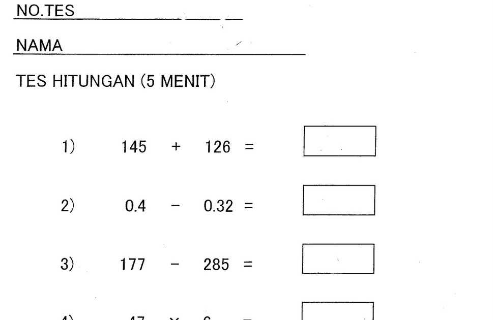 Contoh Soal Tes Masuk Ntu