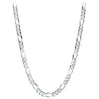 14k White Gold 2.6mm Figaro Chain Necklace, 20