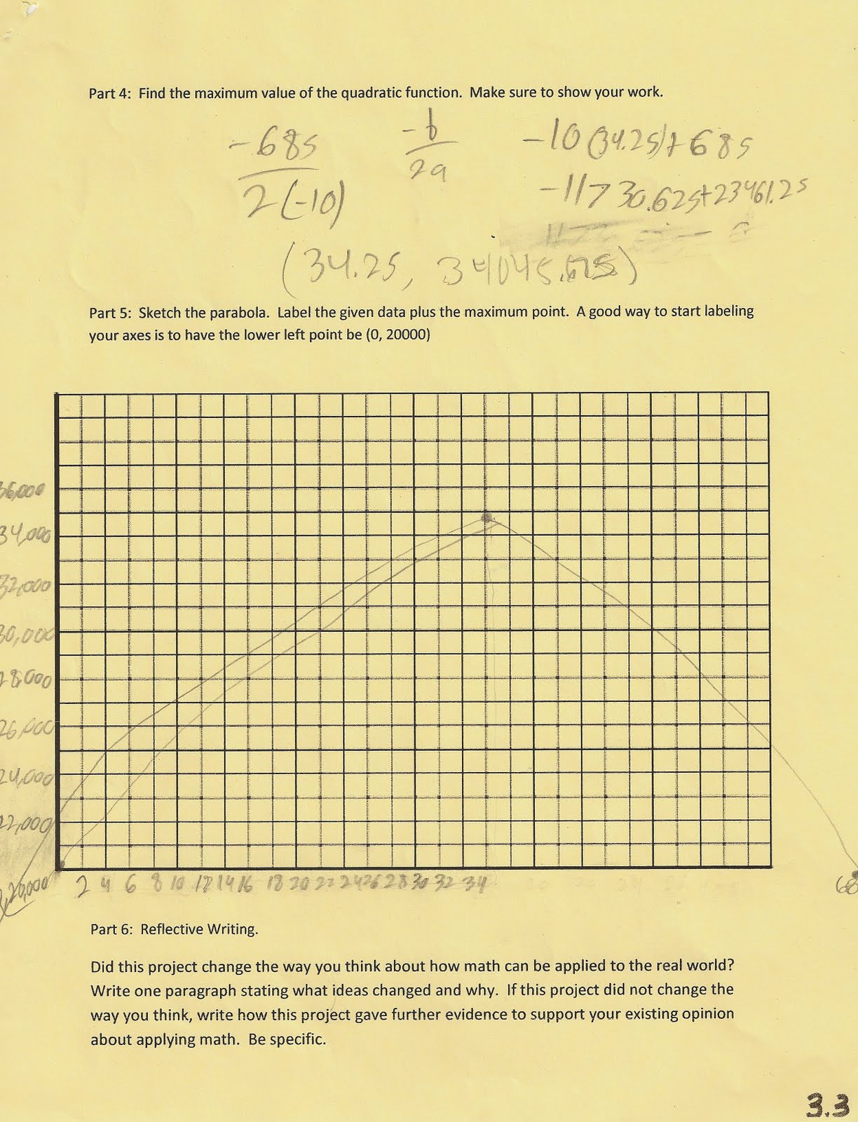 math 1010 Height of a Zero Gravity Parabolic Flight