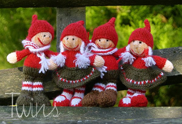 Knitted Toys Christmas Gnome Knitted Dolls