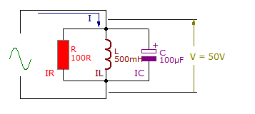 RLC parallel circuit formula and Phasor diagram - EngineerMaths Power