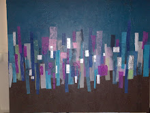 large teal and brown abstract