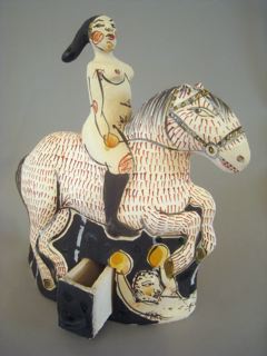 [takamori-14+Horse+rider+-+woman+with+a+drawer+(29+x+24+x+12+cm).jpg]