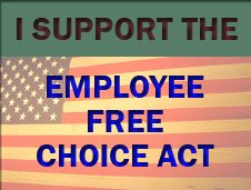 I support the employee free choice act