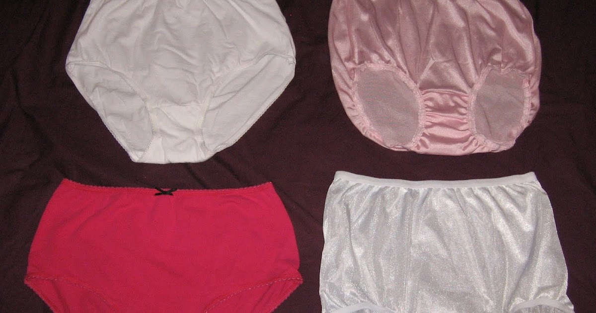 Real Women's Panties 4 pairs of nylon and cotton panties, in pink and