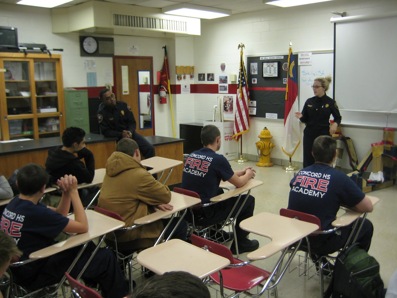 Concord High School Fire Academy Visit from Concord Fire and Life